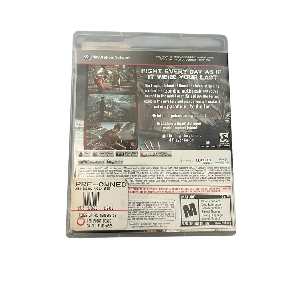 Dead Island Sony PlayStation 3 PS3 CIB‎ With Manual